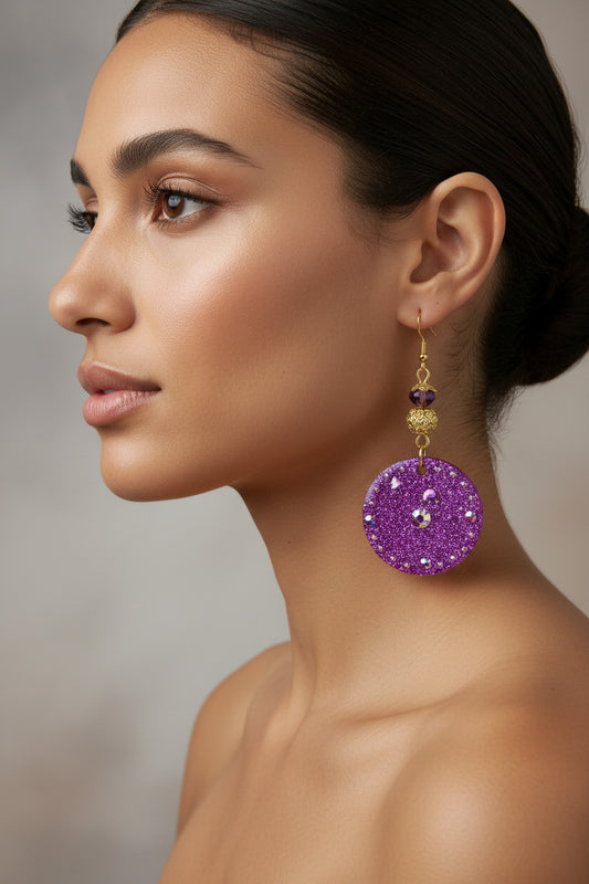 Boucles d'oreilles Purple