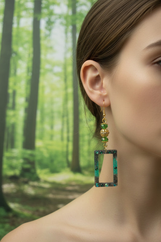 Boucles d'oreilles Rectangle
